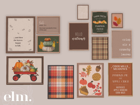 Second Life Marketplace - Elm. Hazel Picture Frames [Autumn]